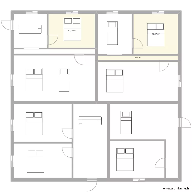 cdm repart d21-2. Plan de 3  et 26 m²
