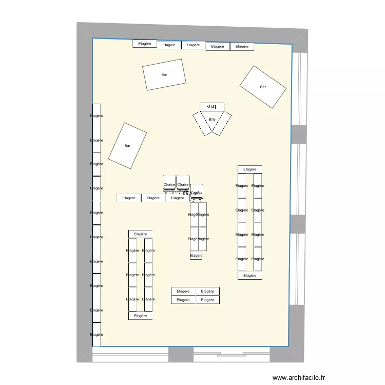 magasin fil 2. Plan de 
