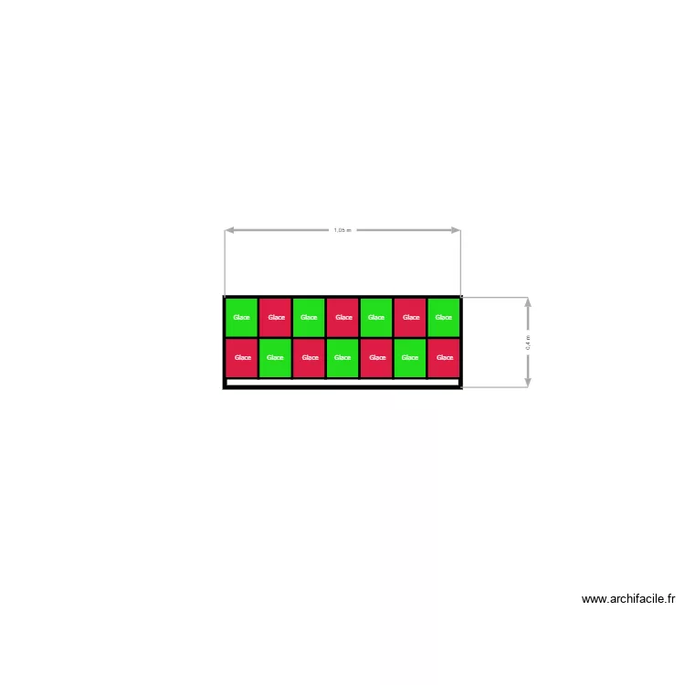 CHARIOT A GLACES ISLA. Plan de 