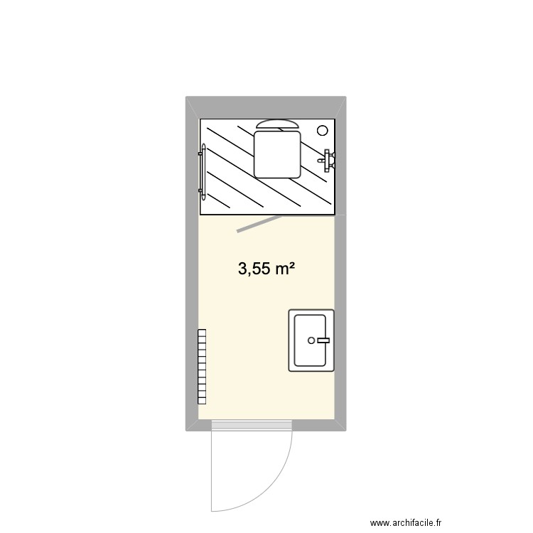 Barthod. Plan de 1 pièce et 4 m2