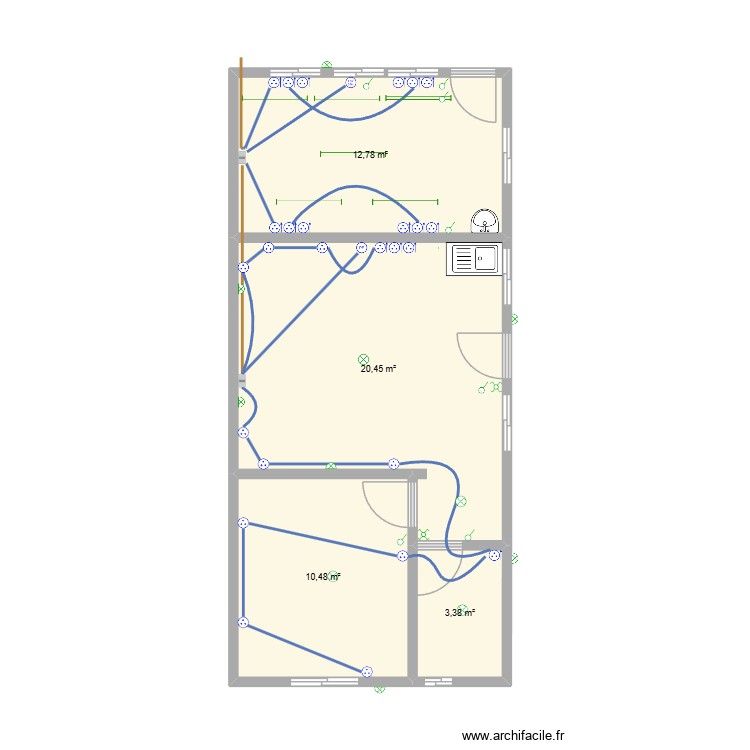 plan Electricit&eacute; SS. Plan de 0 pièce et 0 m2