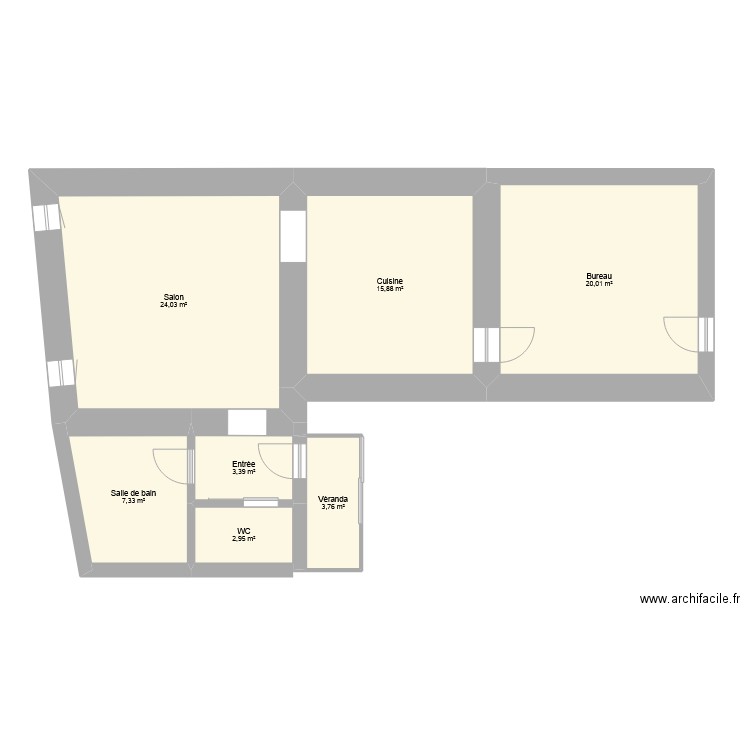 RDC. Plan de 0 pièce et 0 m2