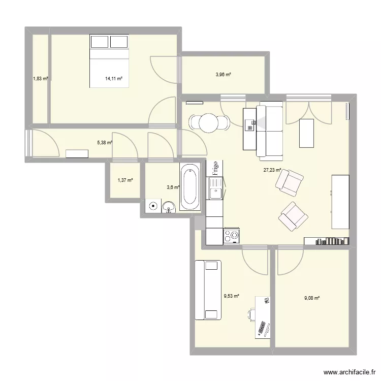 Front_Pop_Travaux_2. Plan de 9 et 76 m² Front_Pop_Travaux_2. Plan de 9 et 76 m²