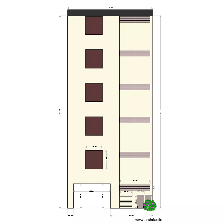 Façade Cabinet Sans clim. Plan de Façade Cabinet Sans clim. Plan de