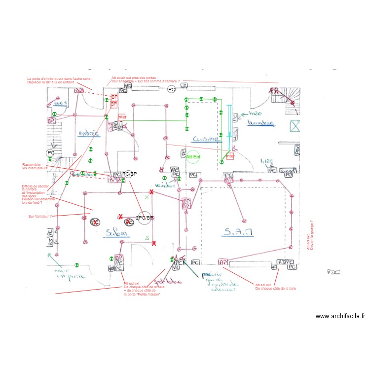 2024-04-13-Plan eclairage RdC. Plan de 0 pièce et 0 m2