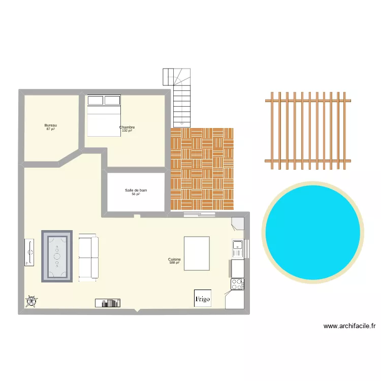 2e etage. Plan de 0 pièce et 0 m2