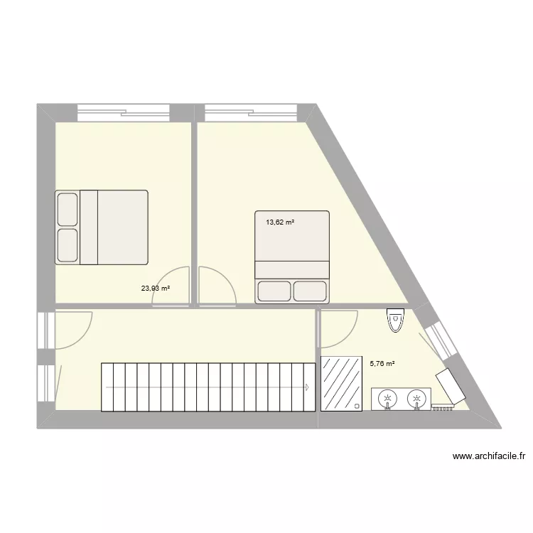 ANNEX NOUVEAU CHALET RDC V1. Plan de 3 Pièces et 43 m² ANNEX NOUVEAU CHALET RDC V1. Plan de 3 Pièces et 43 m²