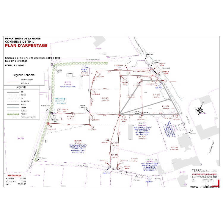 Plan thil. Plan de 2 pièces et 1175 m2