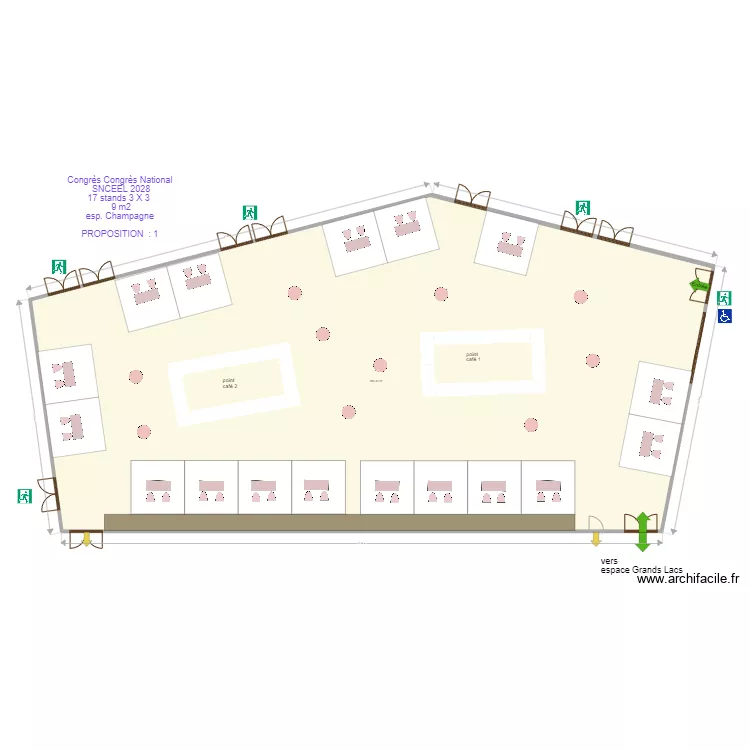 Congr&egrave;s National SNCEEL 2028   espace champagne prop 1. Plan de 
