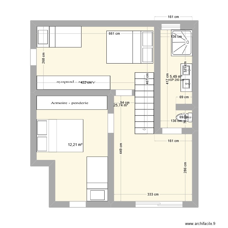 Solaro Etage V2. Plan de 0 pièce et 0 m2