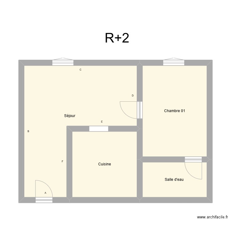 350602209. Plan de 4 pièces et 49 m2