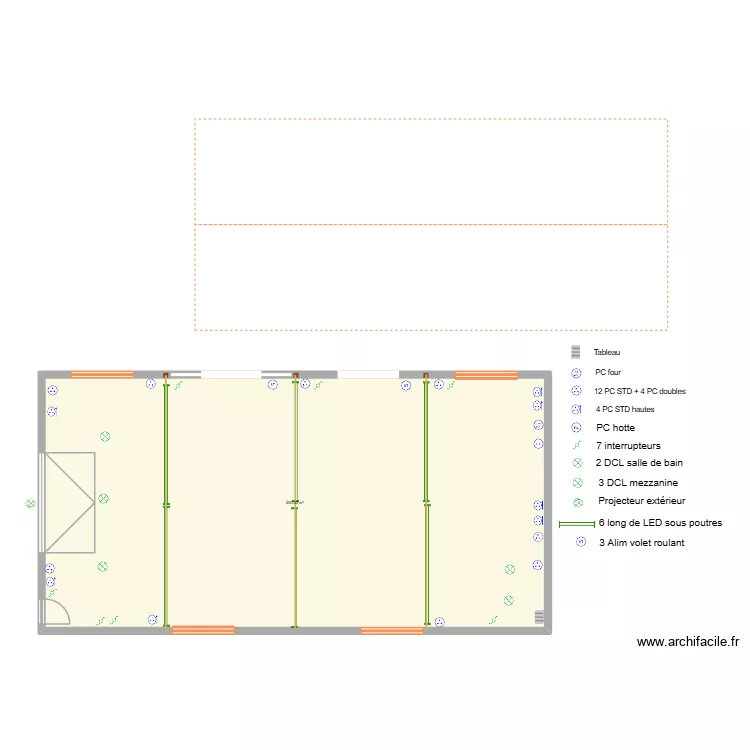 Cellier 2. Plan de 1  et 200 m²