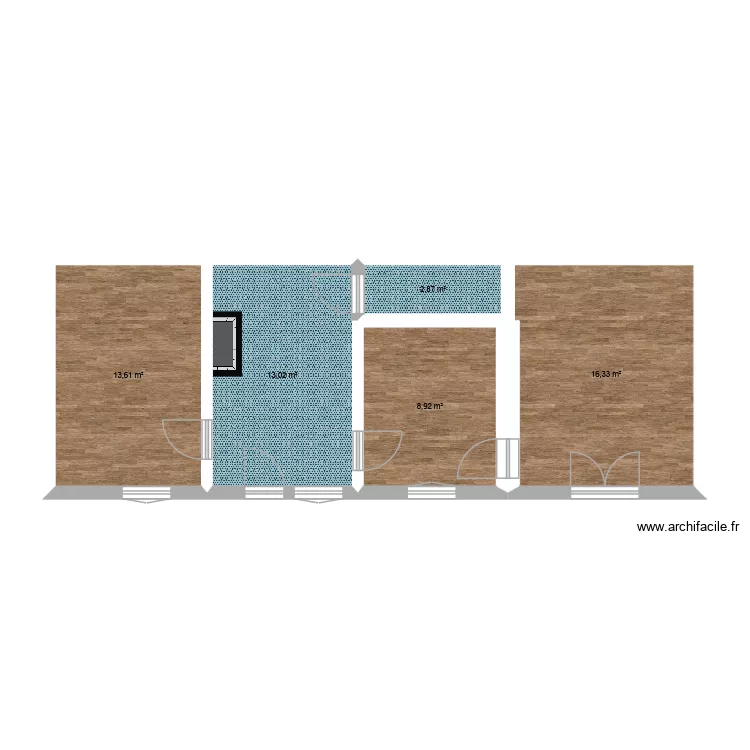 arrou. Plan de 5 Pièces et 55 m² arrou. Plan de 5 Pièces et 55 m²