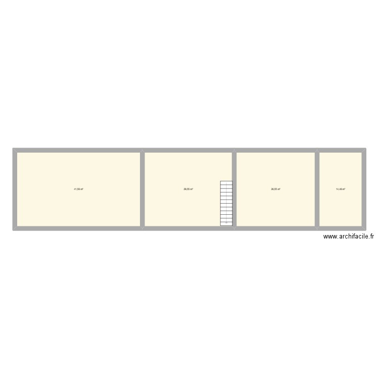 etage maison. Plan de 4 pièces et 112 m2