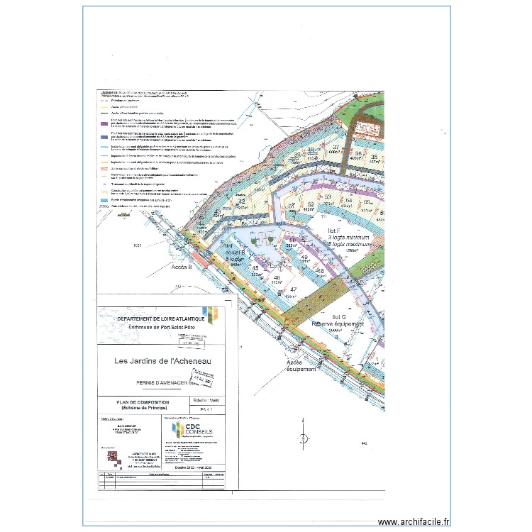 plan masse ilot b. Plan de 0 pièce et 0 m2