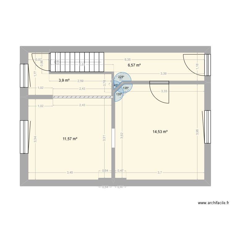 Manon. Plan de 4 pièces et 37 m2