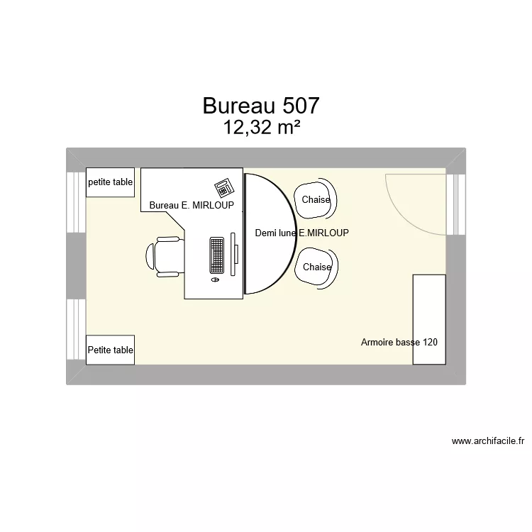 Bureau R 507. Plan de Bureau R 507. Plan de