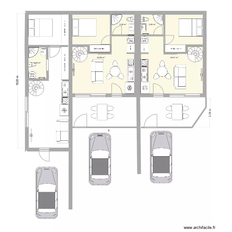 Forge version 4. Plan de 5  et 63 m²