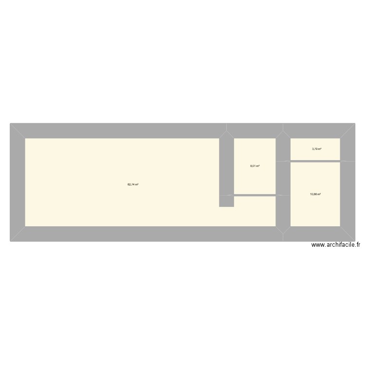maison. Plan de 4 pièces et 85 m2