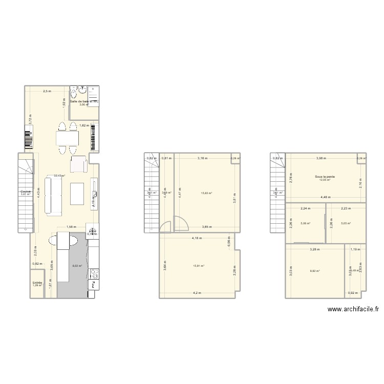 Lille. Plan de 17 pièces et 127 m2
