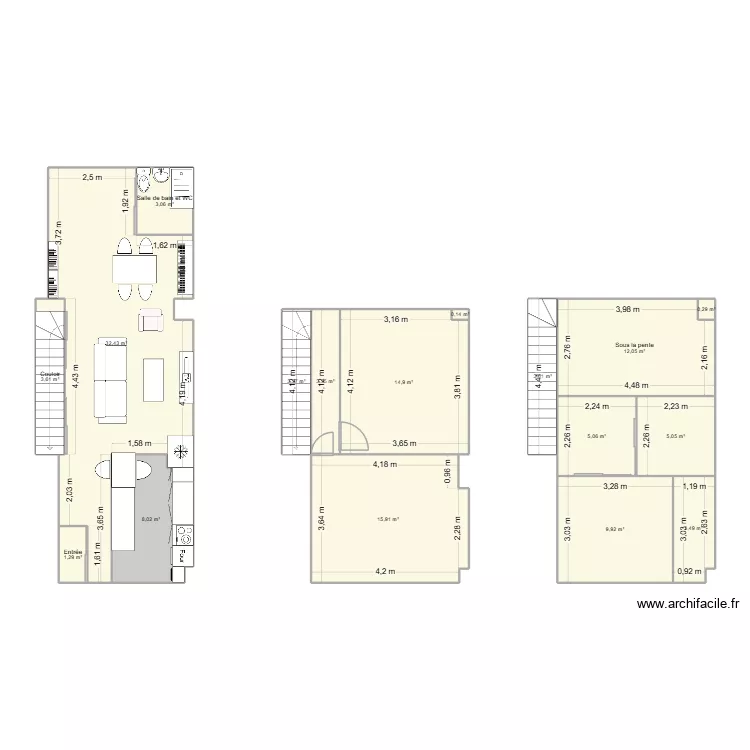 Lille. Plan de 17 pièces et 126 m²