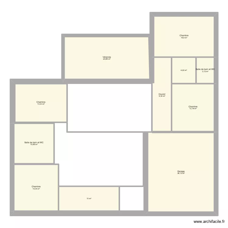 Maison Guérin 3. Plan de 11 pièces et 157 m² Maison Guérin 3. Plan de 11 pièces et 157 m²