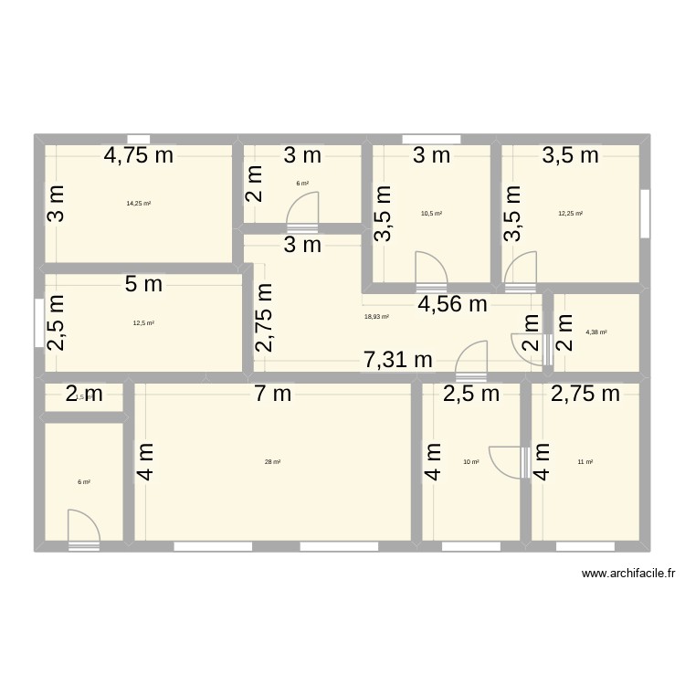 Maison N&deg;1. Plan de 0 pièce et 0 m2