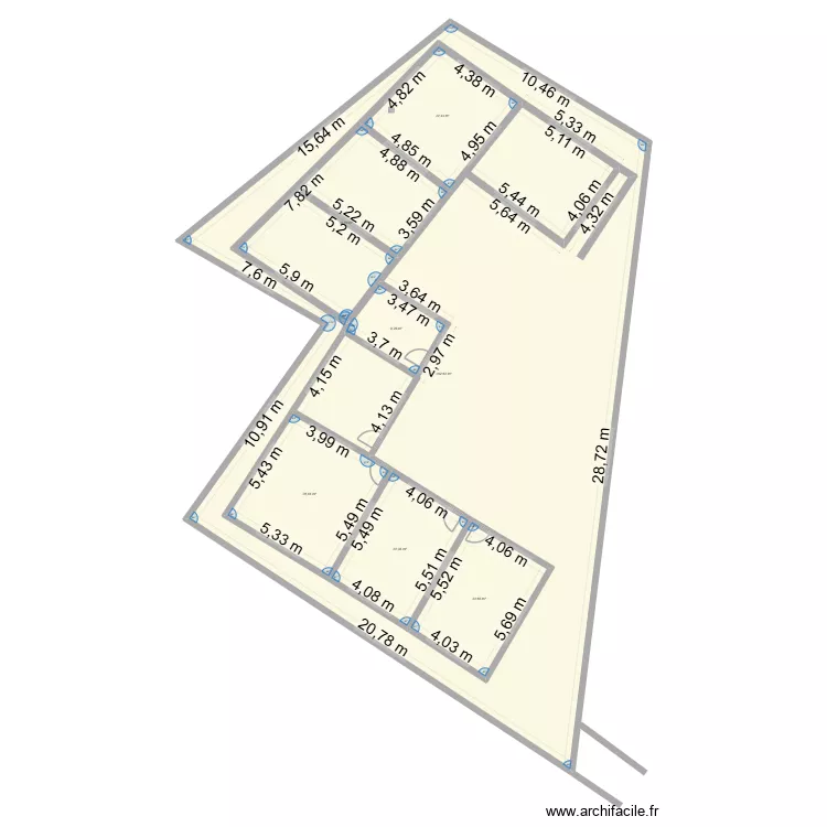ECOLE. Plan de 7  et 582 m²