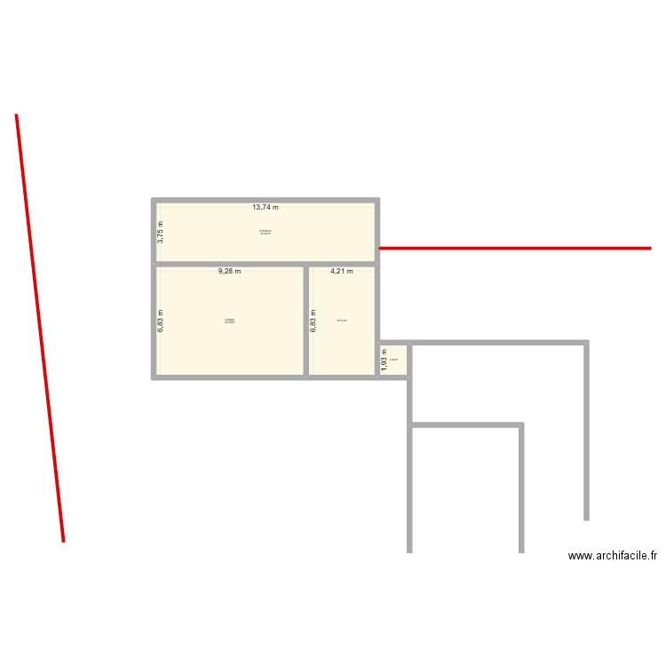 garage. Plan de 4 pièces et 147 m2