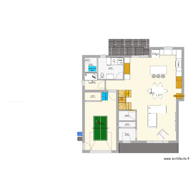 Sheralain 2025 1. Plan de 22 pièces et 189 m2