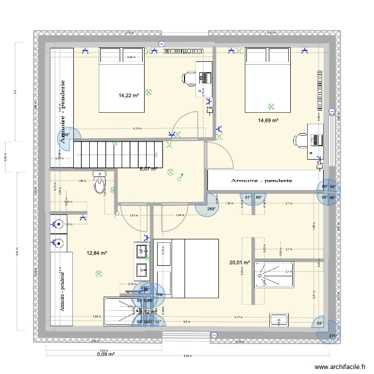 2e étage définitif quatre. Plan de 0 pièce et 0 m2