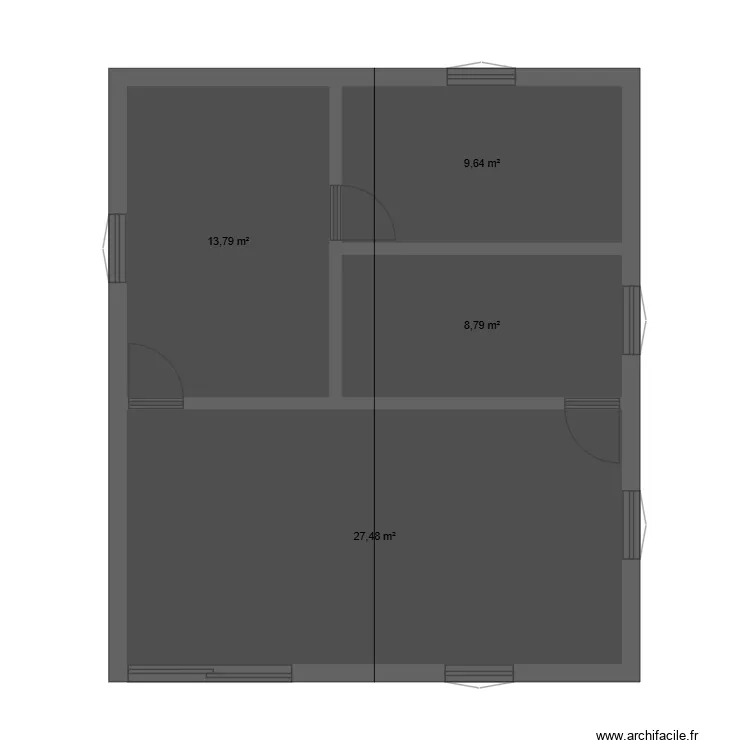MAISON. Plan de 4  et 60 m²