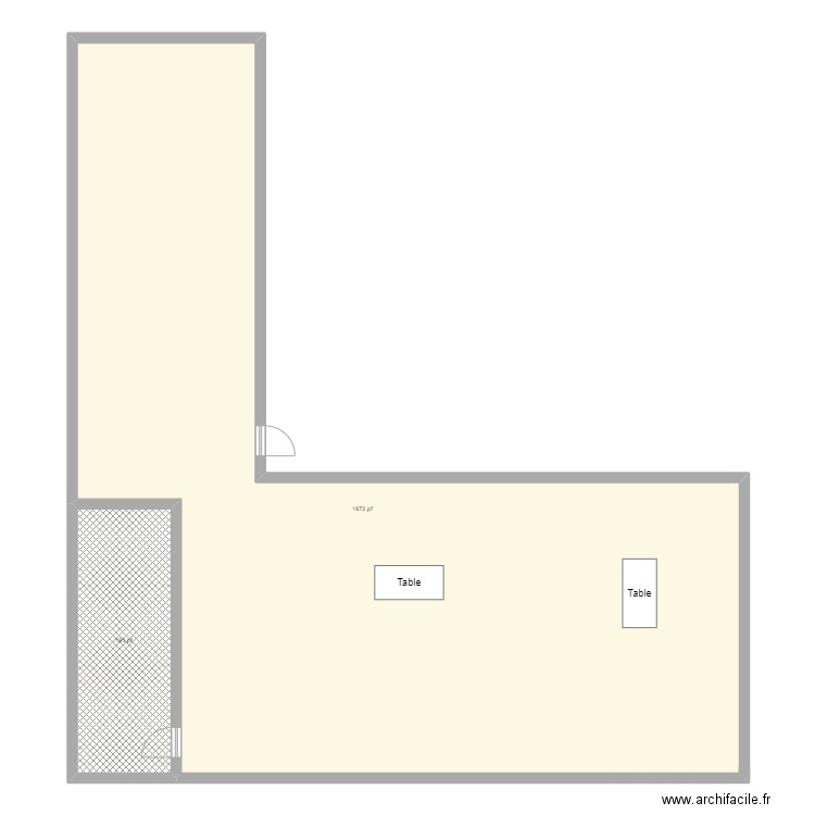 Plan salle de réception PurCann 1 ier étage. Plan de 2 pièces et 192 m2