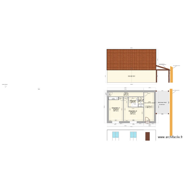 Rivarennes PCMI4 abri bois B. Plan de 0 pièce et 0 m2
