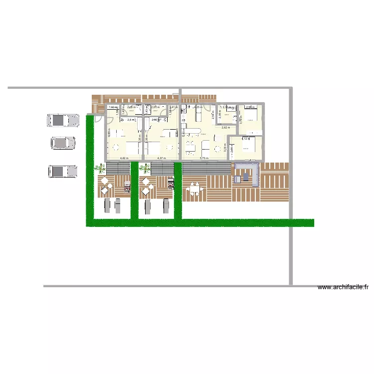 Studio 30m2. Plan de 8 pièces et 126 m² Studio 30m2. Plan de 8 pièces et 126 m²