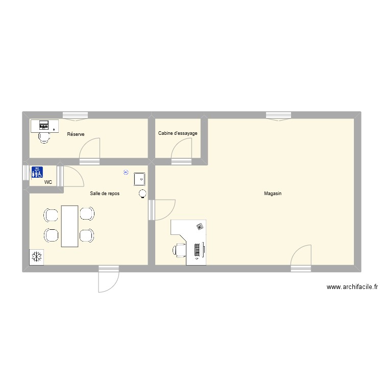 plan magasin. Plan de 0 pièce et 0 m2