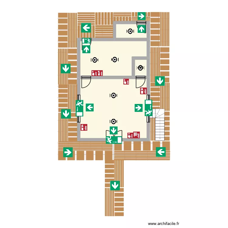 Plan sécurité incendie (2). Plan de 7 et 105 m² Plan sécurité incendie (2). Plan de 7 et 105 m²
