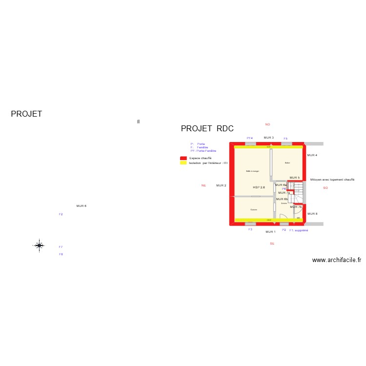 REVOL_ Projet. Plan de 14 pièces et 90 m2