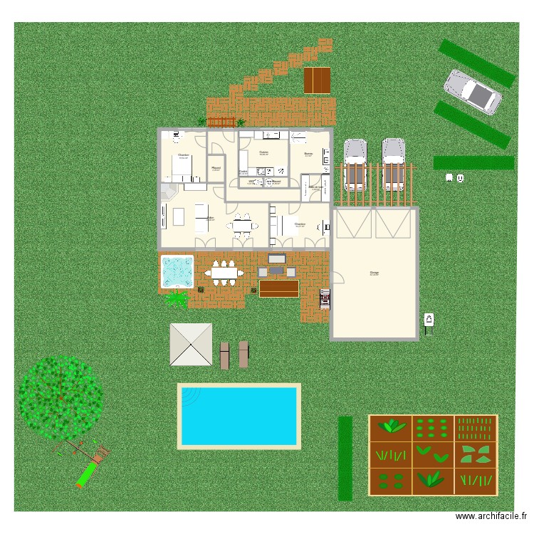 trevol fini. Plan de 11 pièces et 146 m2