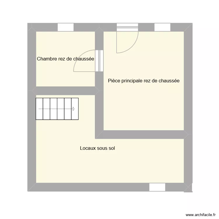 rez de chaussée avant et sous sol arrière. Plan de 3 Pièces et 28 m² rez de chaussée avant et sous sol arrière. Plan de 3 Pièces et 28 m²