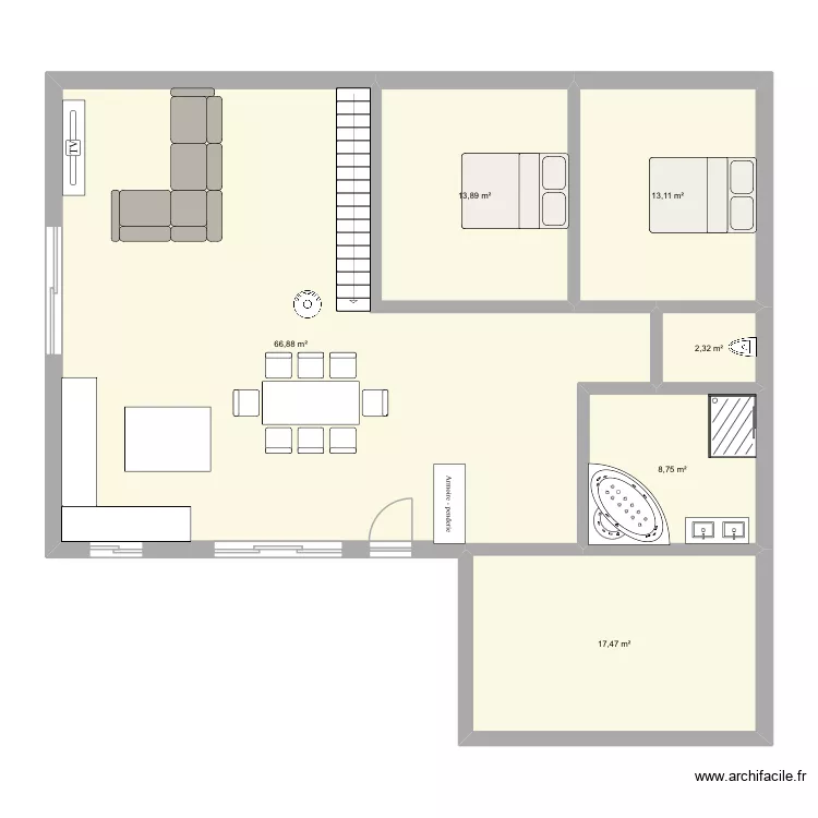 Plan 2. Plan de 6 Pièces et 122 m²