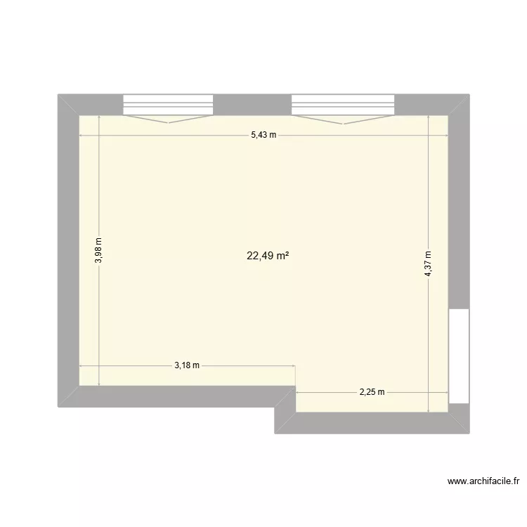 cuisine. Plan de 1 Pièce et 22 m² cuisine. Plan de 1 Pièce et 22 m²