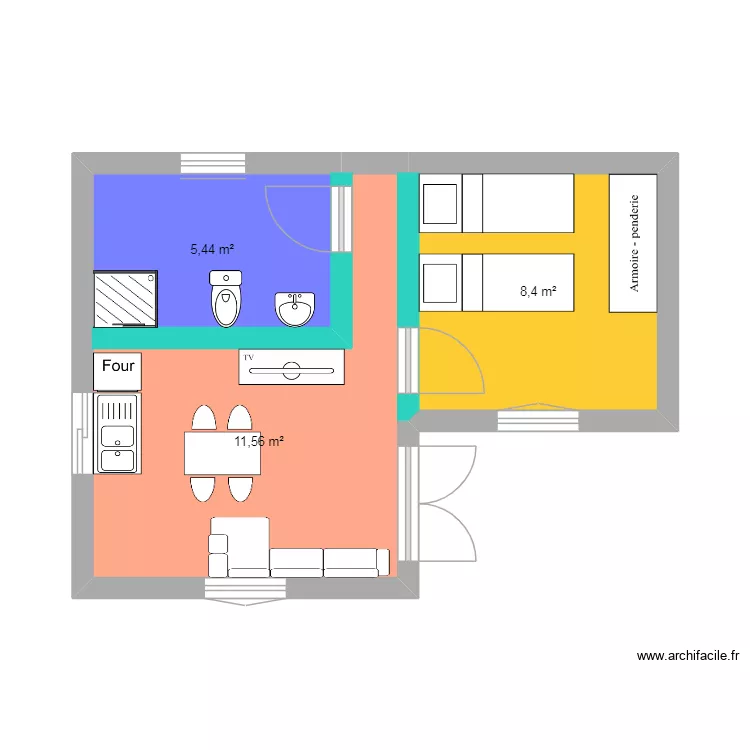 maison s. Plan de 3  et 25 m²