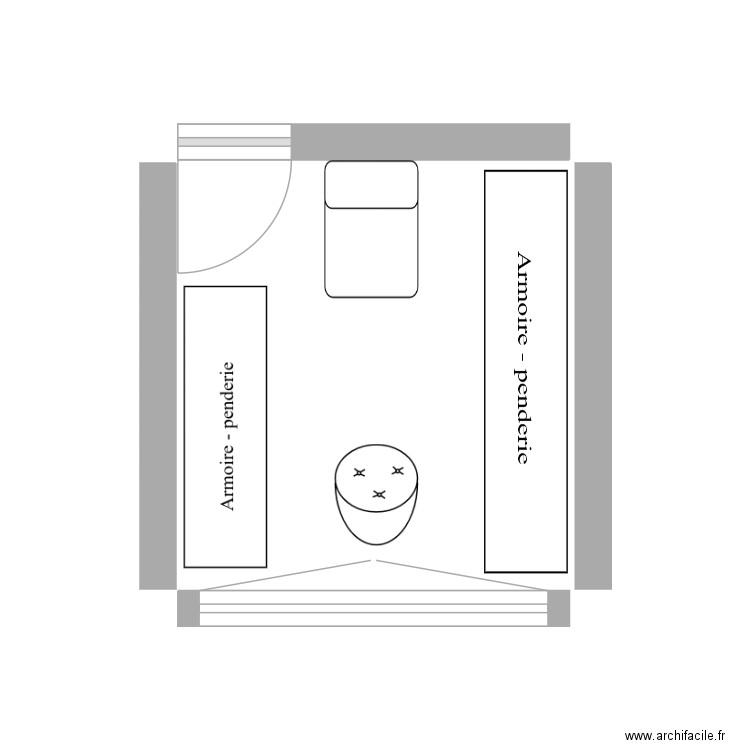 chambre 2 RDC. Plan de 0 pièce et 0 m2