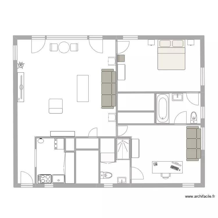 ANDRE. Plan de 8 Pièces et 110 m² ANDRE. Plan de 8 Pièces et 110 m²