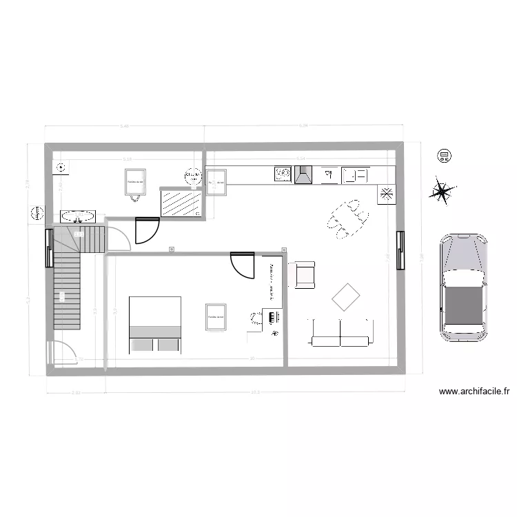 Etage 9 Conan vide 4. Plan de 1  et 88 m²