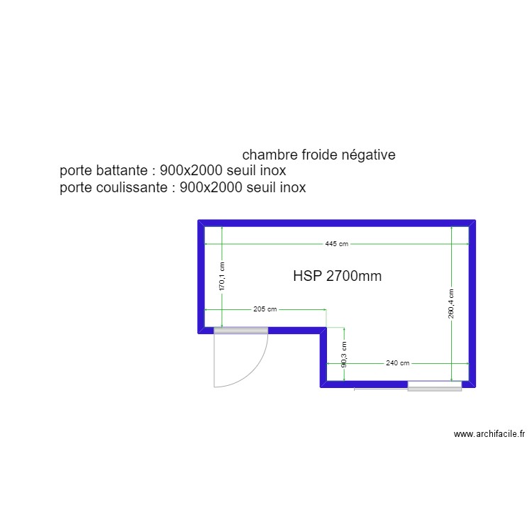 fornil. Plan de 1 pièce et 10 m2