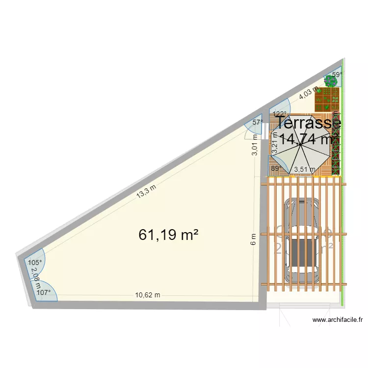 Extension maison de l'angle. Plan de Extension maison de l'angle. Plan de