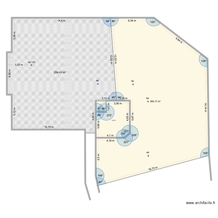 rocamare avril 2025. Plan de 4 pièces et 543 m2