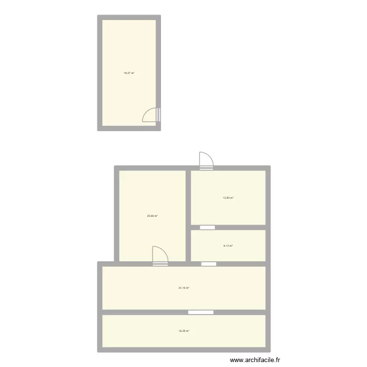 portfolio. Plan de 6 Pièces et 105 m²